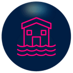 Icon of a flooded home