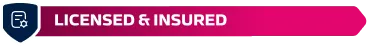 Licensed & insured banner