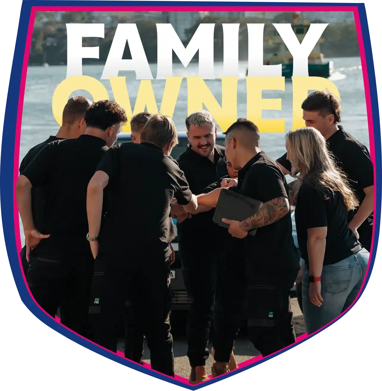 Family owned plumbing business team photo