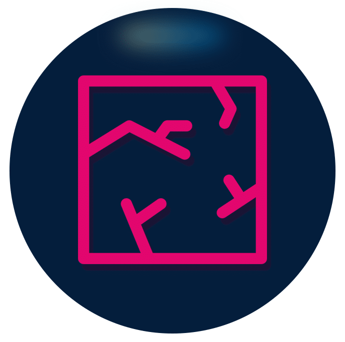 Icon of a cracked tile