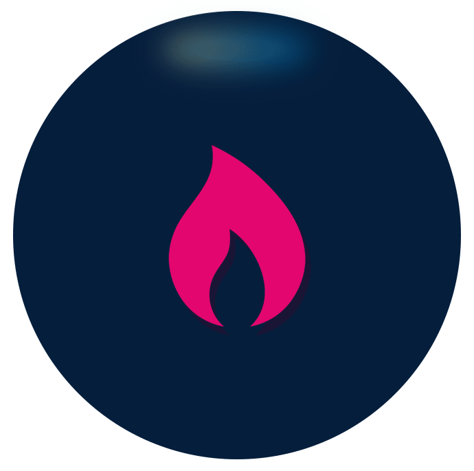 Icon of a fire, for gas plumbing