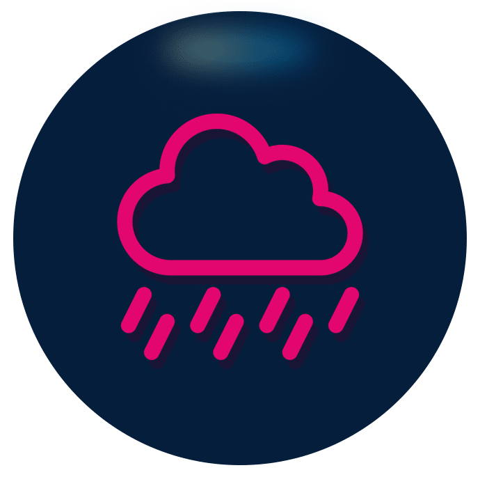 icon of a cloud with rain drops