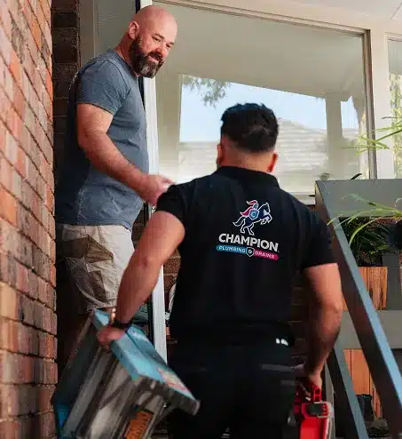 Residential plumber consulting with Sydney homeowner