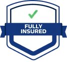 Fully insured plumbing service badge