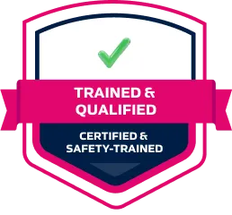Trained and qualified tradespeople badge