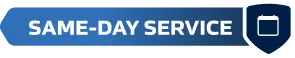 Same day service guarantee badge