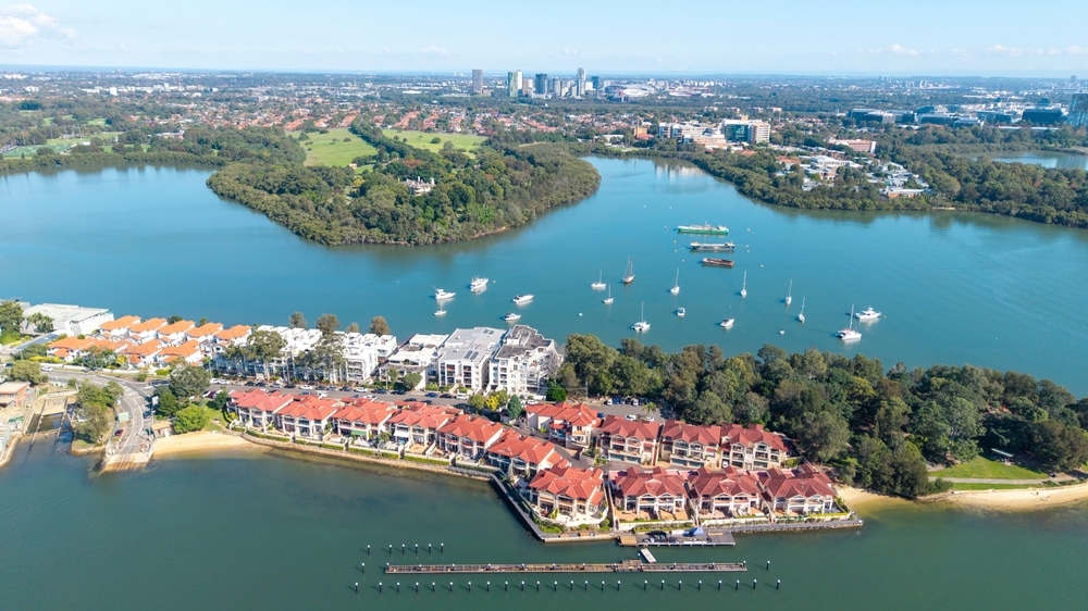 Apartment buildings in Mortlake, Sydney