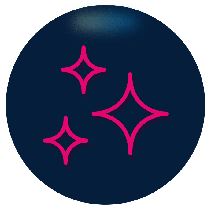 Icon of sparkles representing cleanliness