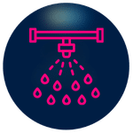 Shower and hot water service icon