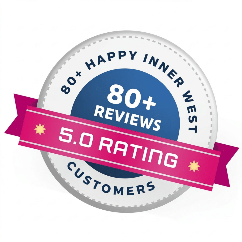 80 plus 5 star google reviews happy inner west customers